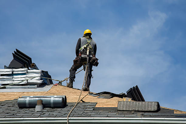 Professional Flat Roof Repair technician working in Marion Center, MA